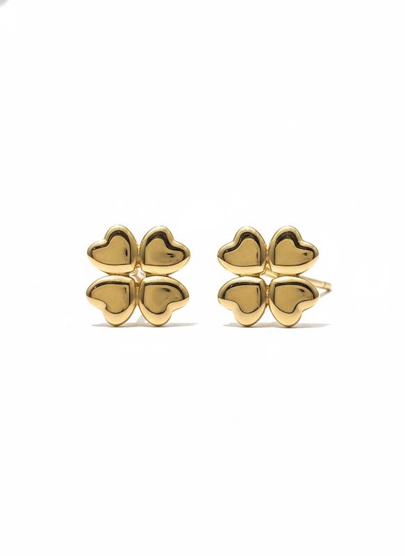 گوشواره زنانه طلا ۱۸ عیار گوشواره شبدر گالری طلای زنجیر