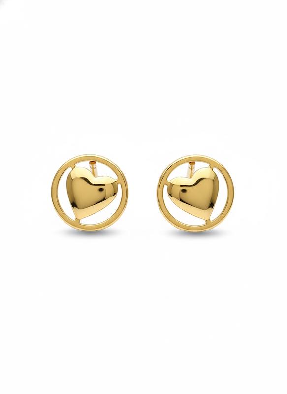 گوشواره زنانه طلا ۱۸ عیار گوشواره قلب گالری طلای زنجیر