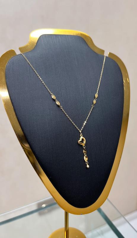 گردنبند زنانه طلا ۱۸ عیار گردنبندوارداتی کرواتی قلب گالری کاژه گلد