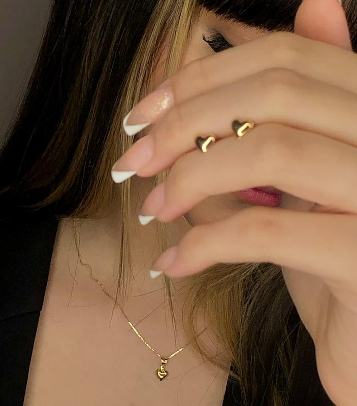 زنانه نیم ست طلا ۱۸ عیار نیم ست قلبی گالری الهه گلد