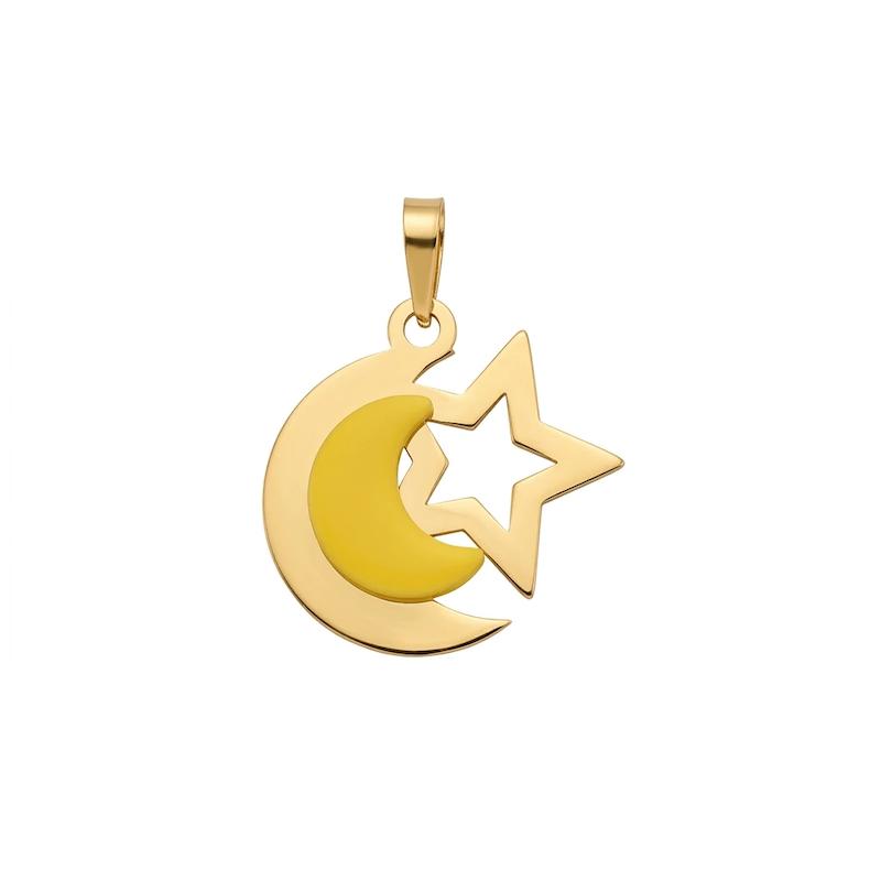 آویز طلا ۱۸ عیار ماه و ستاره گالری سها