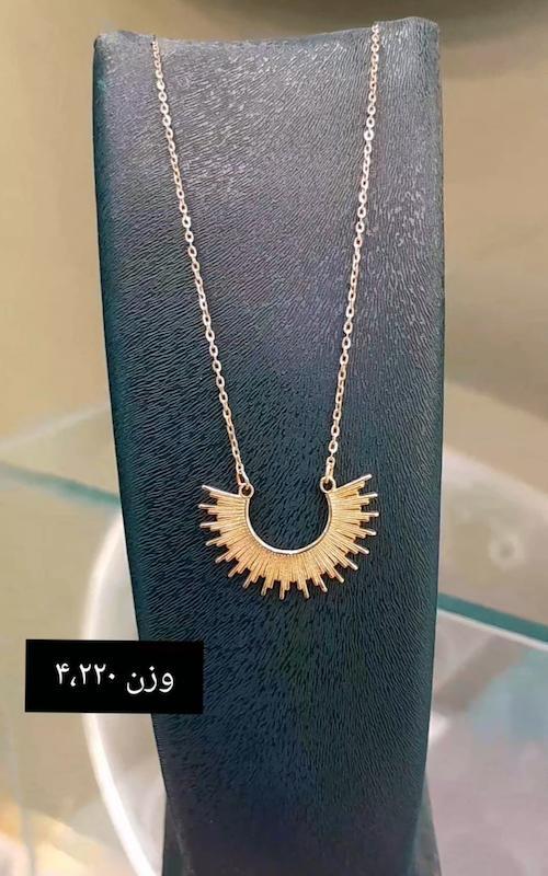 زنانه طلا ۱۸ عیار گرنبندخورشیداوجینال گالری طلای عزیز