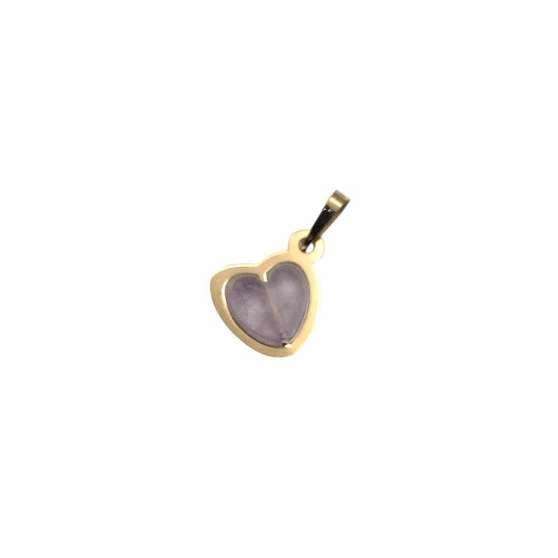 آویز طلا ۱۸ عیار قلب یاسی سارا گالری سها