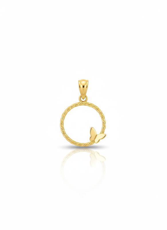 آویز طلا ۱۸ عیار آویز پروانه گالری طلای زنجیر
