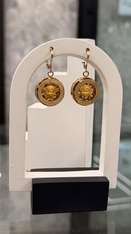 گوشواره زنانه طلا ۱۸ عیار گوشواره ورساچه گالری سین سین