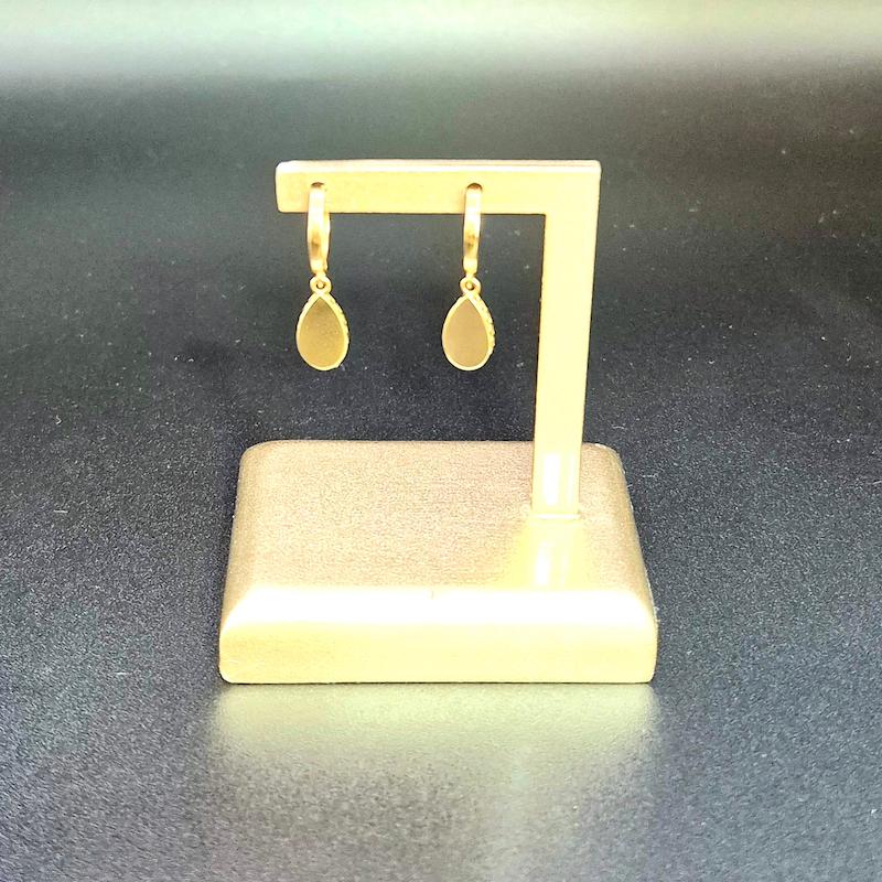 گوشواره طلا ۱۸ عیار اشک آینه ای گالری زرگر