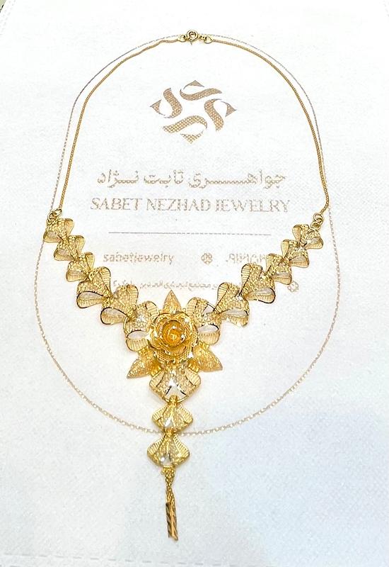 گردنبند زنانه طلا ۱۸ عیار گردنبند پنجشیر گالري ثابت نژاد