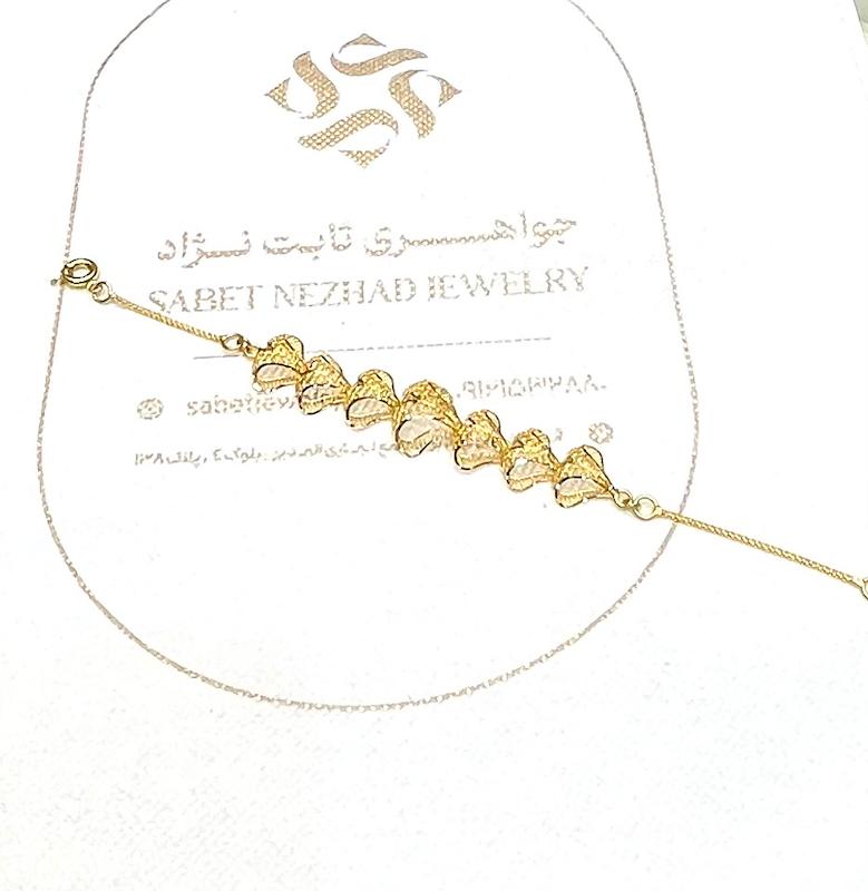 دستبند زنانه طلا ۱۸ عیار دستبند پنجشیر گالري ثابت نژاد