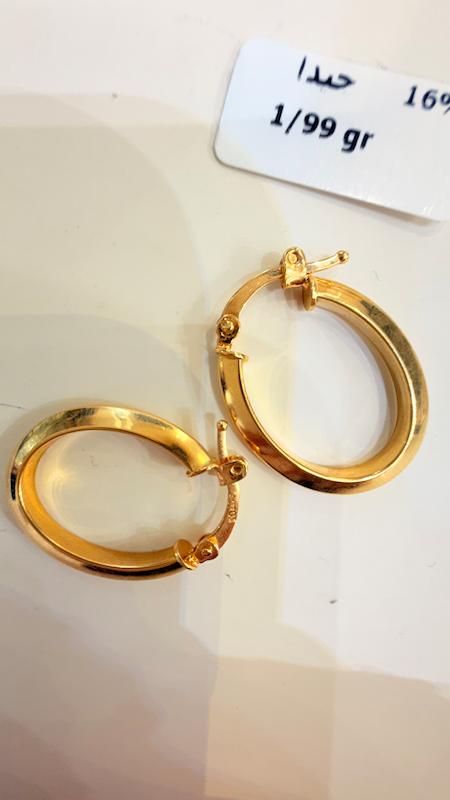 گوشواره زنانه طلا ۱۸ عیار گوشواره اینه ای گالری چیدا