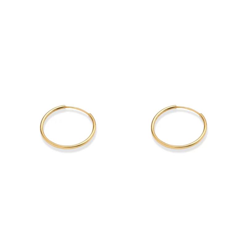 گوشواره بچگانه طلا ۱۸ عیار حلقه ای ساده گالری زربام