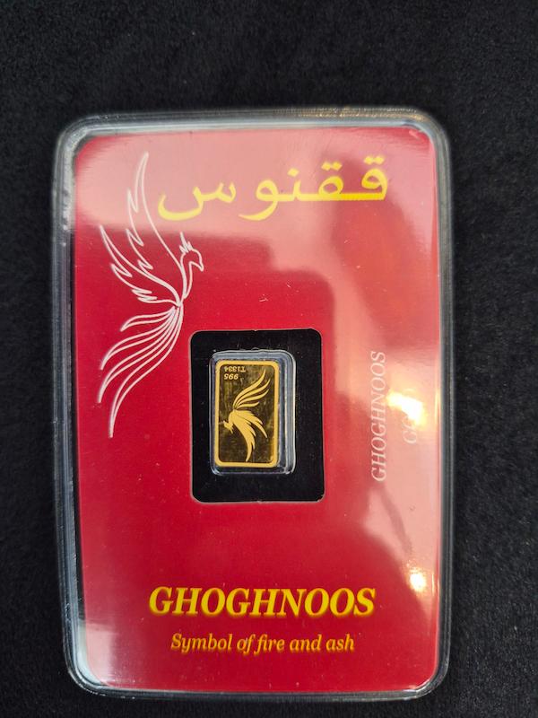 شمش طلا ۲۴ عیار ققنوس24عیار50سوت گالری پلاتین