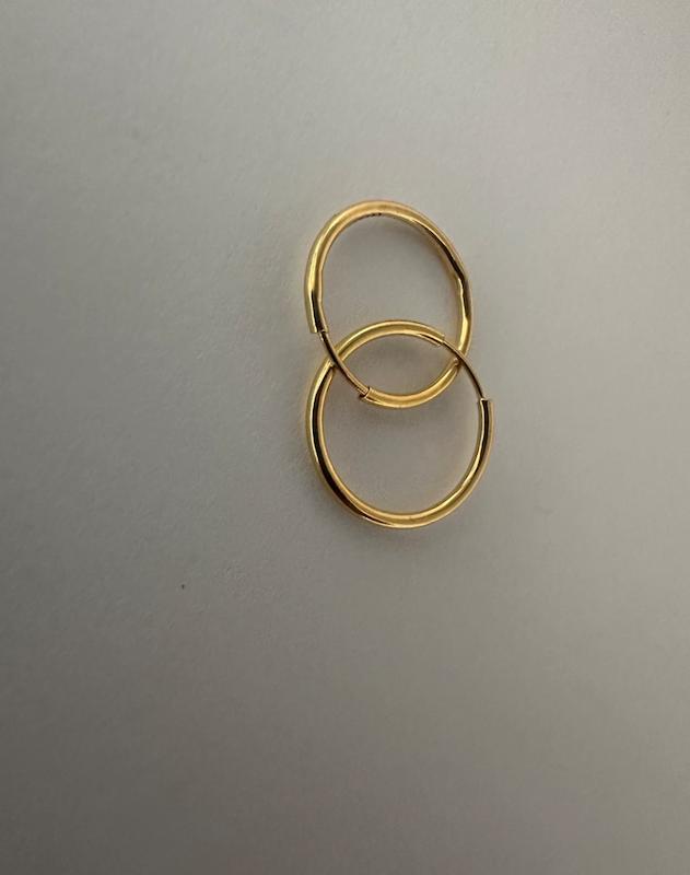 گوشواره بچگانه طلا ۱۸ عیار گوشواره حلقه ای اینه ای کوچک گالری درمه گلد