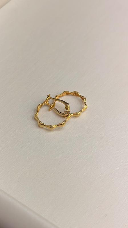گوشواره زنانه طلا ۱۸ عیار گوشواره حلقه ای گالری ماه سـا