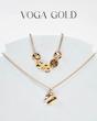زنانه نیم ست طلا ۱۸ عیار نیم ست گردنبند و دستبند چکشی Voga gold