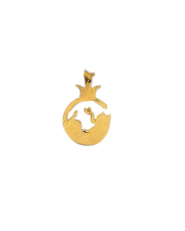 آویز بچگانه طلا ۱۸ عیار گربه١.٢ گالری طلای شفیع