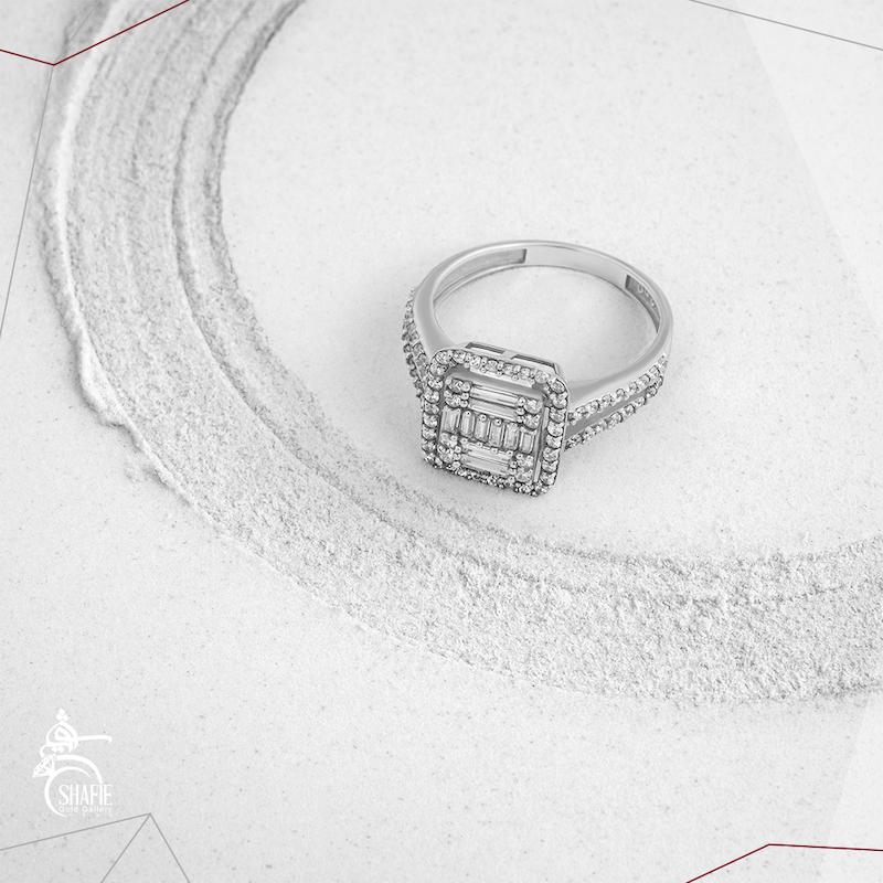 انگشتر زنانه طلا ۱۸ عیار پارسیان گالری طلای شفیع