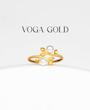 انگشتر زنانه طلا ۱۸ عیار انگشتر گل گندم (مروارید دار) Voga gold