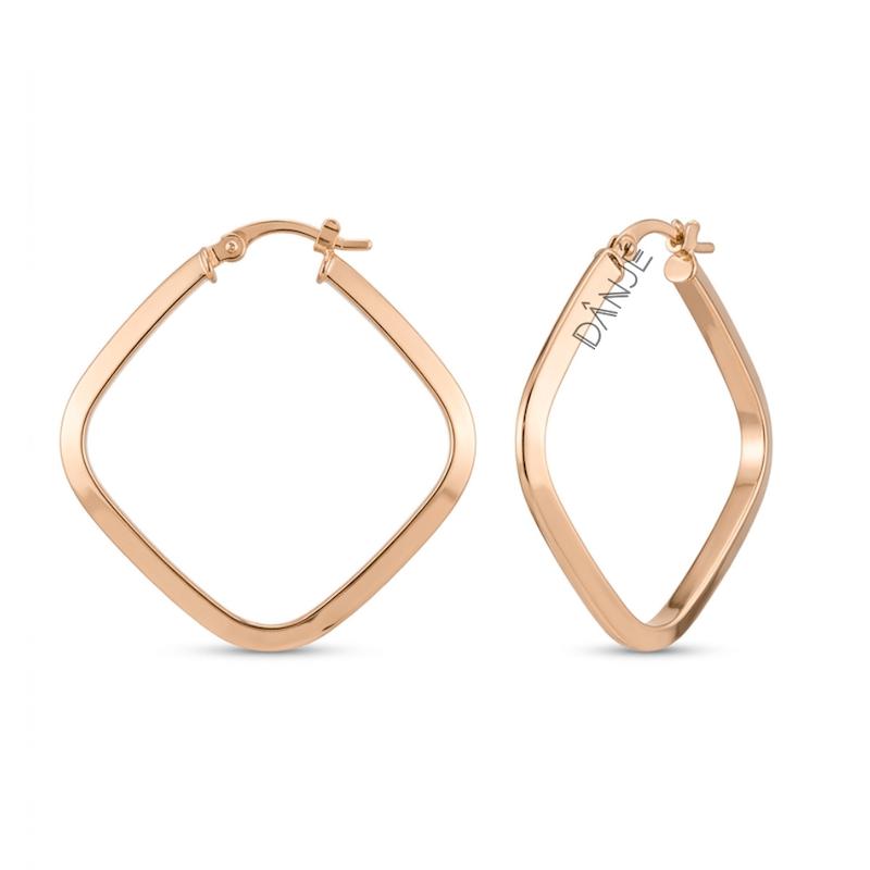 گوشواره زنانه طلا ۱۸ عیار گوشواره پروفیل ژینا ۱ گالری طلای دانژه