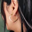گوشواره زنانه طلا ۱۸ عیار گوشواره پروفیل ژینا ۱ گالری طلای دانژه