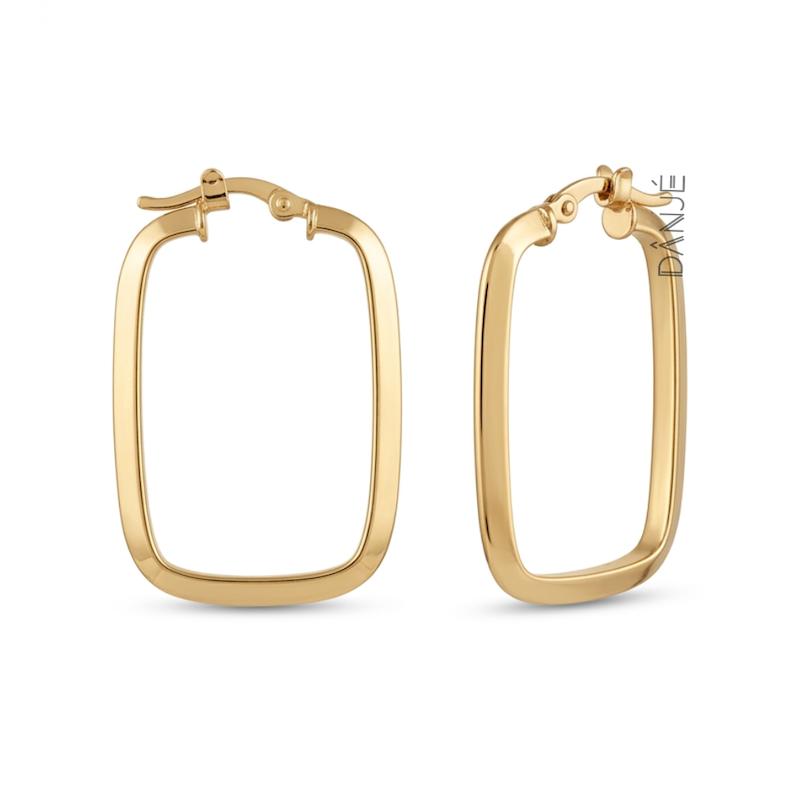گوشواره زنانه طلا ۱۸ عیار گوشواره پروفیل ژینا ۲ گالری طلای دانژه