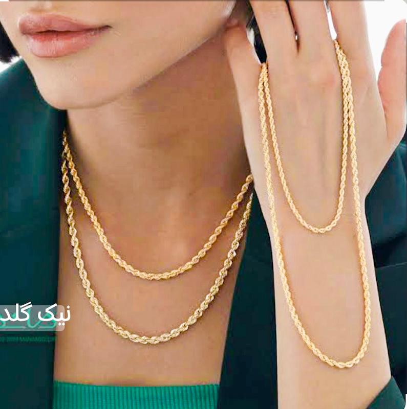زنجیر طلا ۱۸ عیار زنجیر کارتیر اماراتی سبک گالری نیک گلد