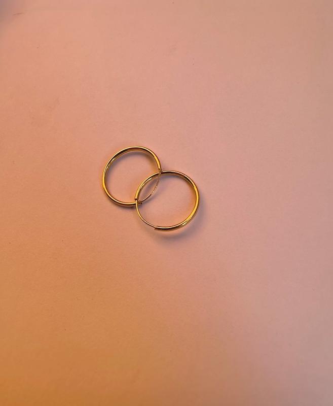 گوشواره بچگانه طلا ۱۸ عیار گوشواره حلقه ای آینه ای گالری درمه گلد