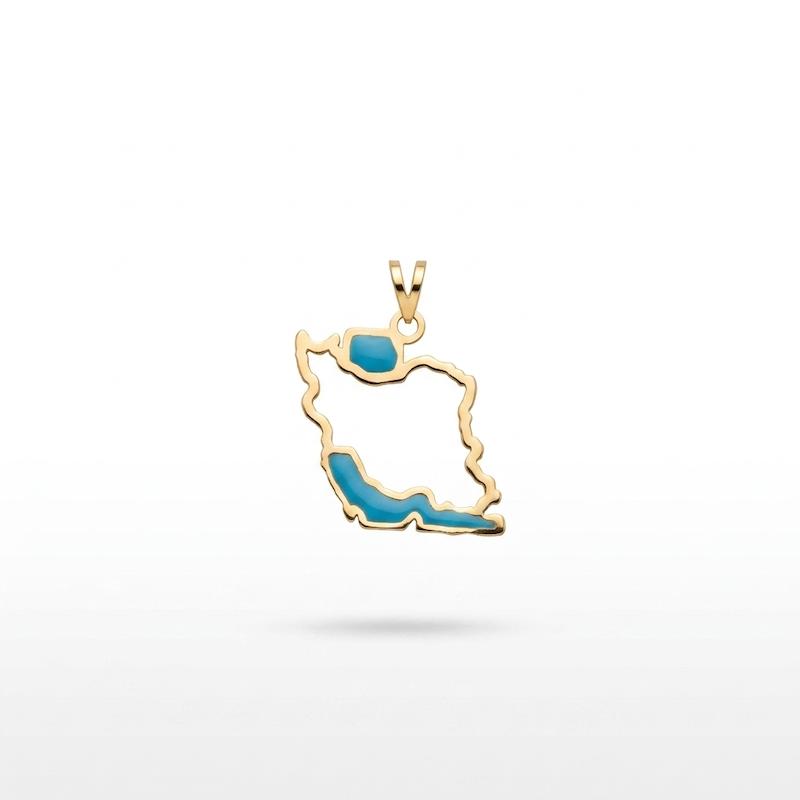 آویز طلا ۱۸ عیار نقشه میناکاری گالری سها