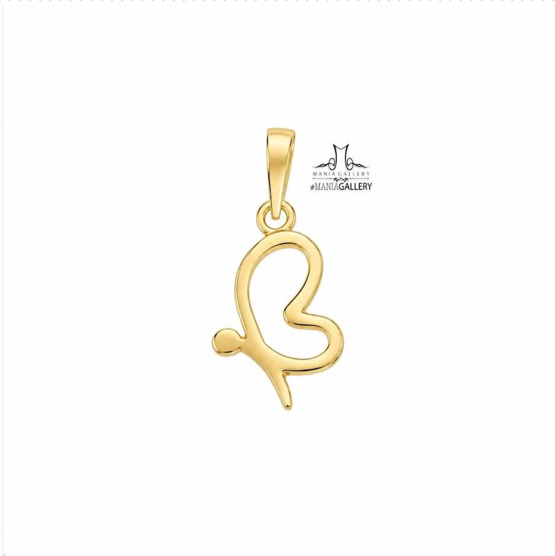 آویز زنانه طلا ۱۸ عیار پروانه گالری مانيا