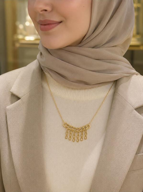 گردنبند زنانه طلا ۱۸ عیار گردنبندبینهایت جواهری سما