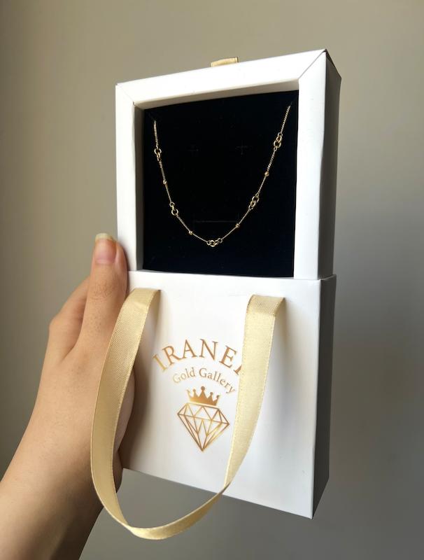 گردنبند زنانه طلا ۱۸ عیار گره گالری طلای ایرانه