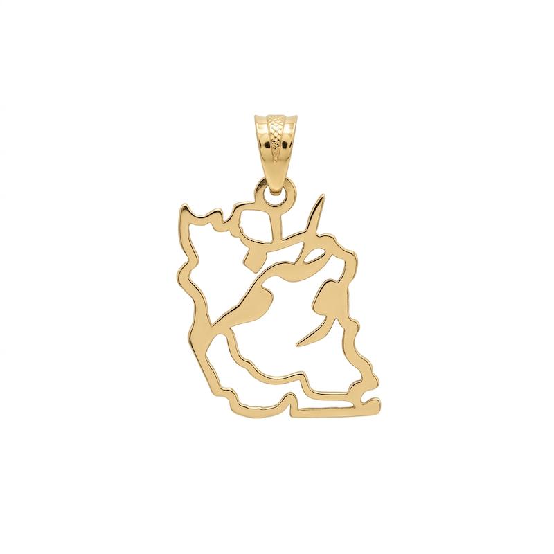 آویز طلا ۱۸ عیار ایران ( وطنم ) گالری سها