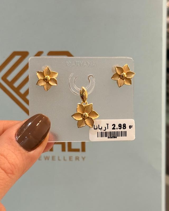 زنانه نیم ست طلا ۱۸ عیار نیم ست طلایی ماهلی