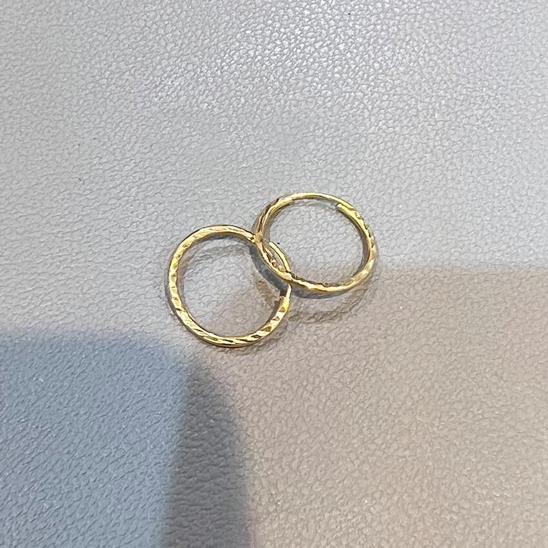 گوشواره طلا ۱۸ عیار گوشواره حلقه ای تراش گالری زرنوش