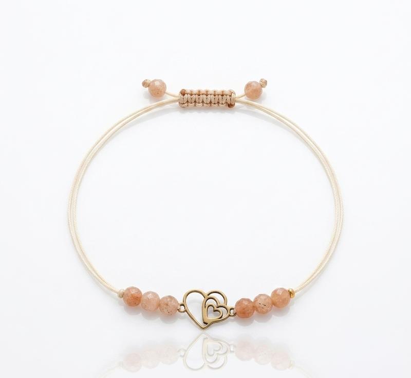 دستبند طلا ۱۸ عیار دستبند قلب ها گالری زرنوش