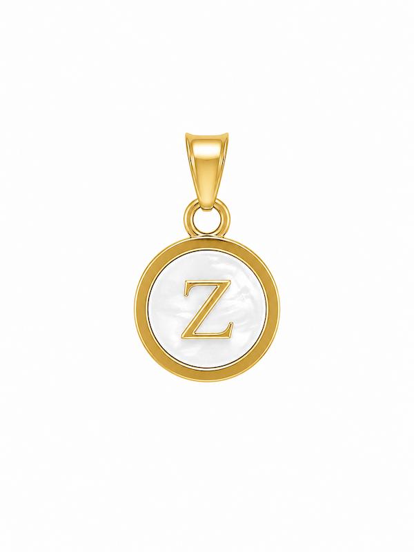 آویز زنانه طلا ۱۸ عیار پلاک زرکوب Z گالری طلای کایا