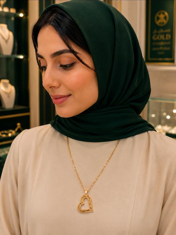 گردنبند زنانه طلا ۱۸ عیار اکسترا جواهری سما