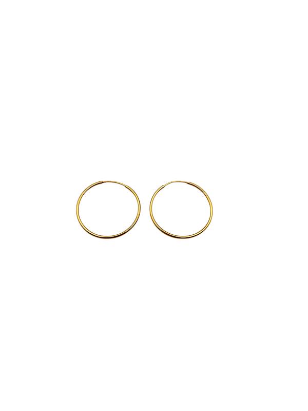گوشواره طلا ۱۸ عیار حلقه ای ساده گالری سها