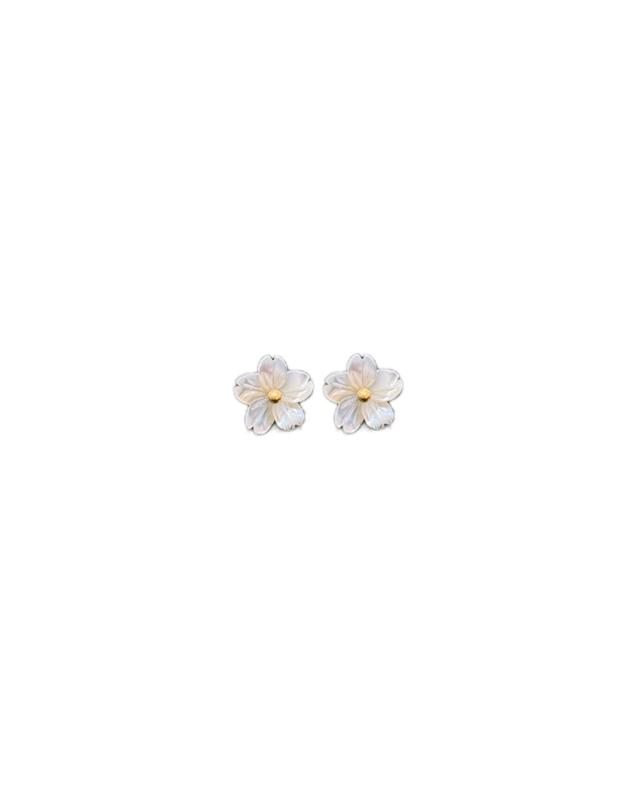 گوشواره زنانه طلا ۱۸ عیار صدف۶۳۹۹ گالری طلای شفیع