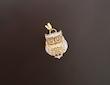 آویز زنانه طلا ۱۸ عیار مدل جغد دوبل لیزری دلفین گلد گالری