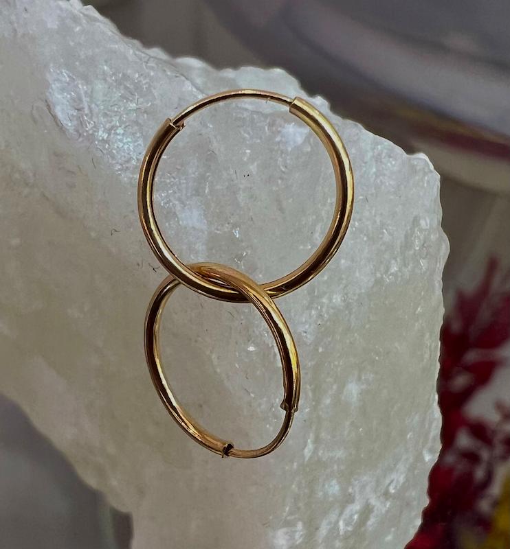 گوشواره طلا ۱۸ عیار گوشواره حلقه ای گالری الهه گلد