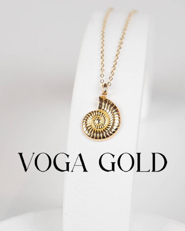 آویز زنانه طلا ۱۸ عیار آمونیت VoGa GOLD