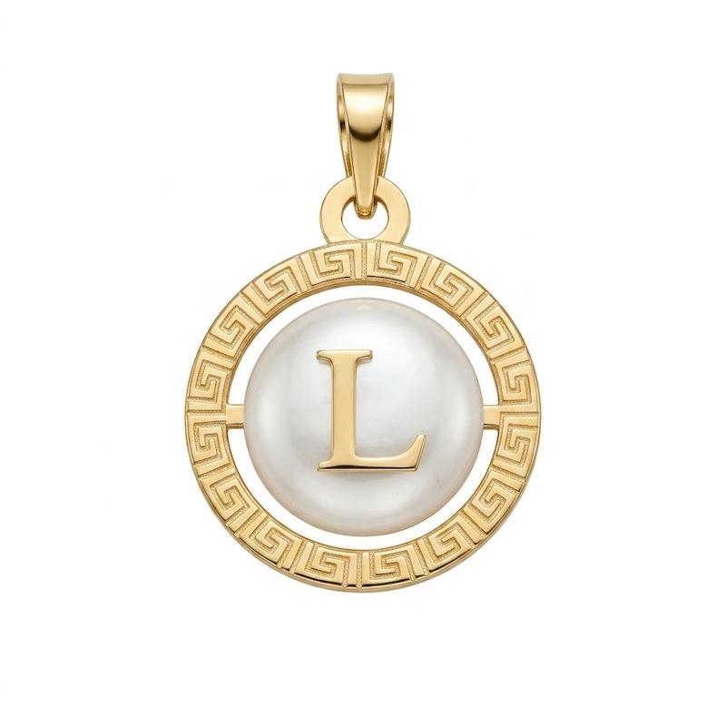 آویز طلا ۱۸ عیار مدال L طرح ورساچ گالری سها
