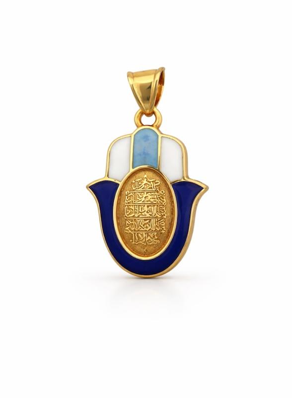 آویز زنانه طلا ۱۸ عیار آویز چشم نظر ری‌گلد