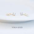گوشواره زنانه طلا ۱۸ عیار گوزن (پشت گوشواره پلاستیکی) VoGa GOLD