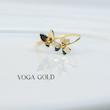 انگشتر زنانه طلا ۱۸ عیار گل و پروانه VoGa GOLD