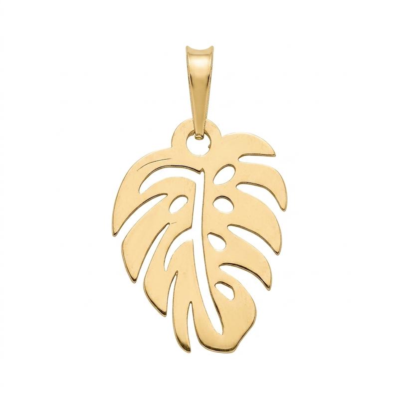 آویز طلا ۱۸ عیار برگ مونسترا گالری سها