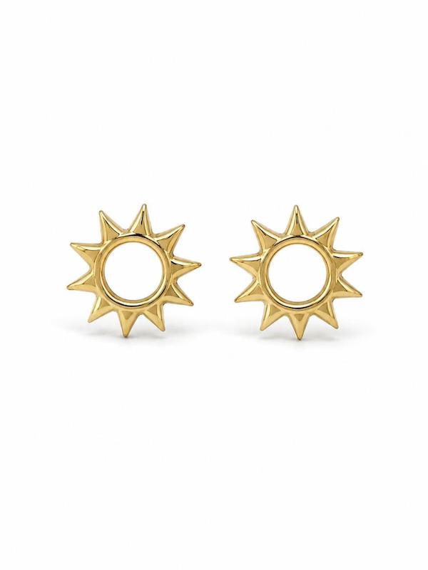 گوشواره زنانه طلا ۱۸ عیار خورشید گالری درین