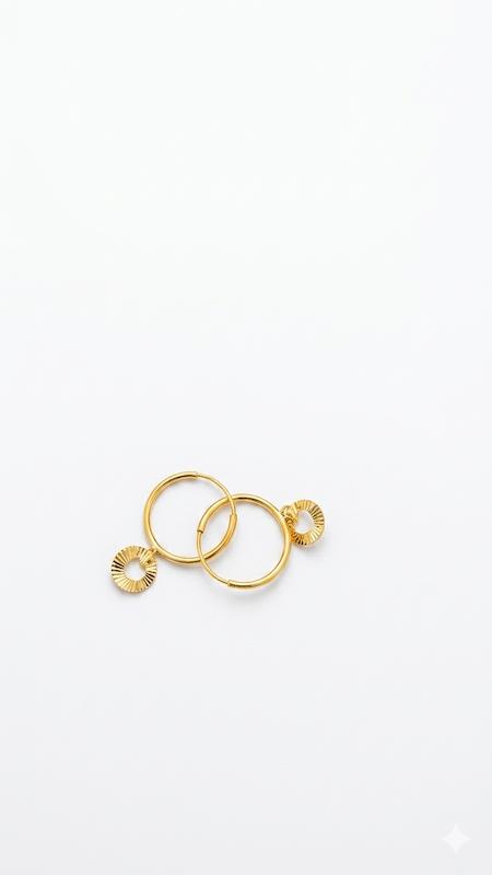 گوشواره زنانه طلا ۱۸ عیار تک آویز گالری طلای اصیلا