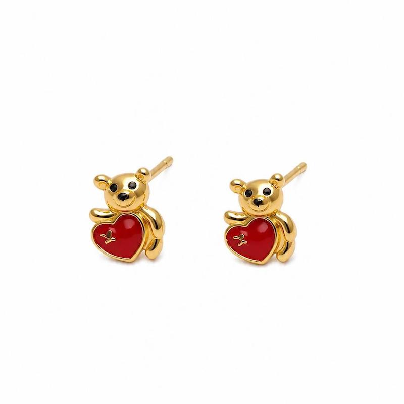 گوشواره بچگانه طلا ۱۸ عیار تدی گالری رخساره