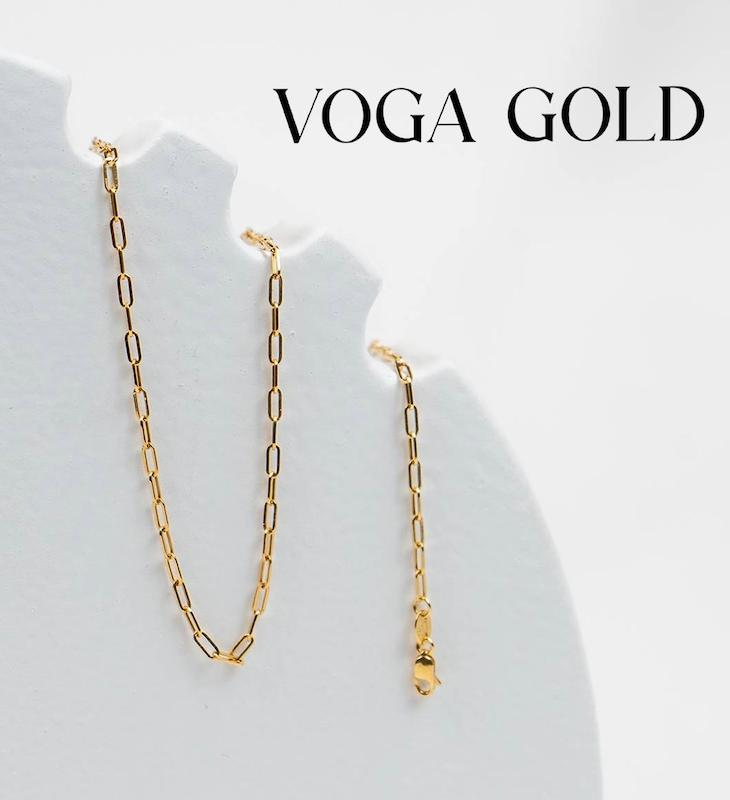 زنجیر زنانه طلا ۱۸ عیار پیپرکلیپ هرمس VoGa GOLD